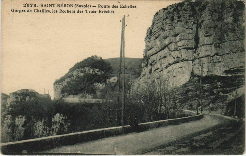 Carte postale ancienne Saint-Beron Route des Echelles - Gorges de Chailles