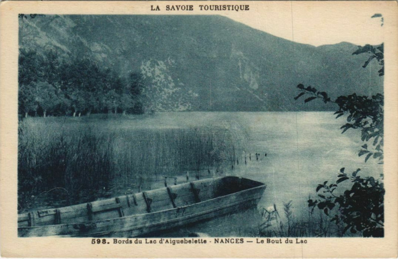 Carte postale ancienne Nances Bords du Lac d'Aiguebelette - Le Bout du Lac à Nances