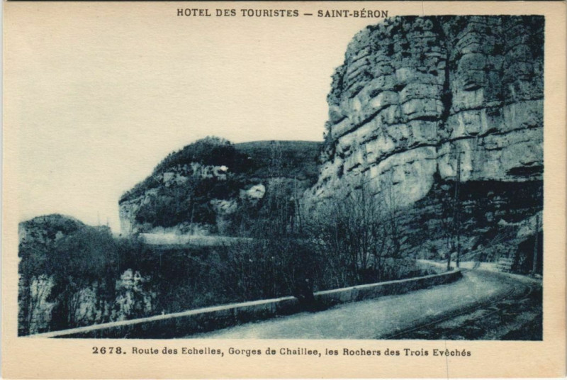 Carte postale ancienne Saint-Beron Route des Echelles - Gorges de Chailles