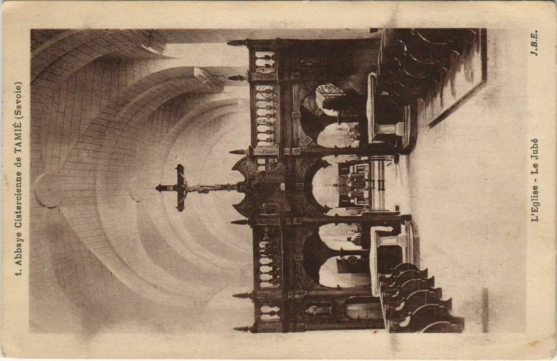 Carte postale ancienne Abbaye de Tamie - L'Eglise - Le Jube