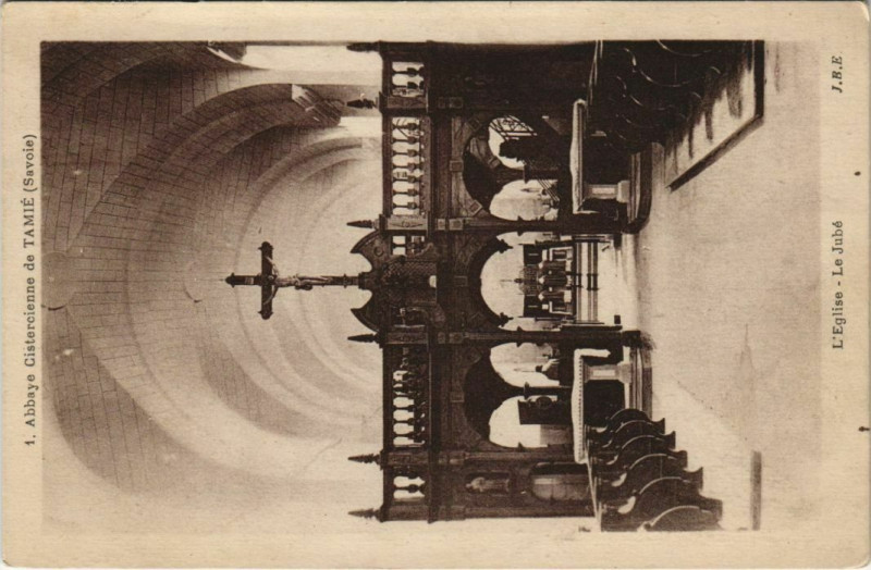 Carte postale ancienne Abbaye de Tamie - L'Eglise - Le Jube