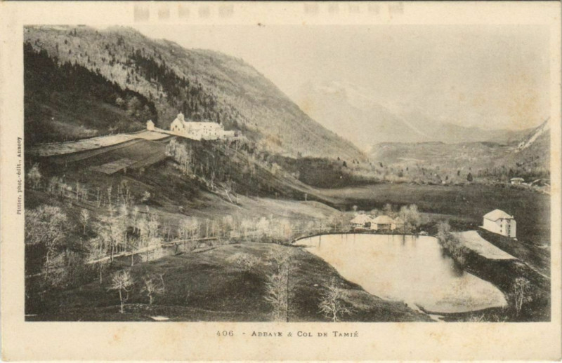 Carte postale ancienne Abbaye et Col de Tamie