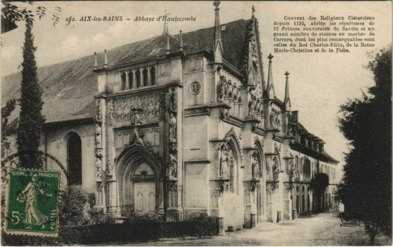 Carte postale ancienne Aix-les-Bains Abbaye d'Hautecombe à Aix-les-Bains
