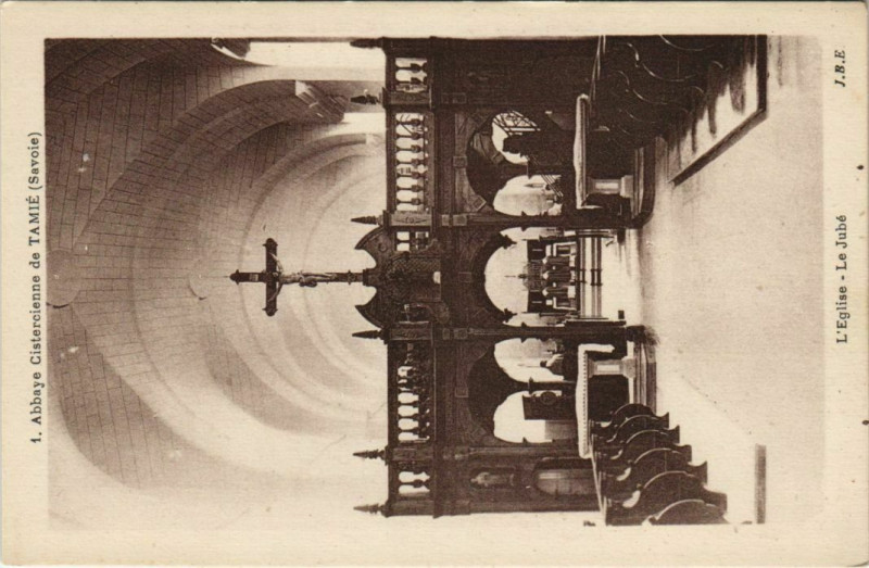 Carte postale ancienne Abbaye de Tamie - L'Eglise - Le Jube