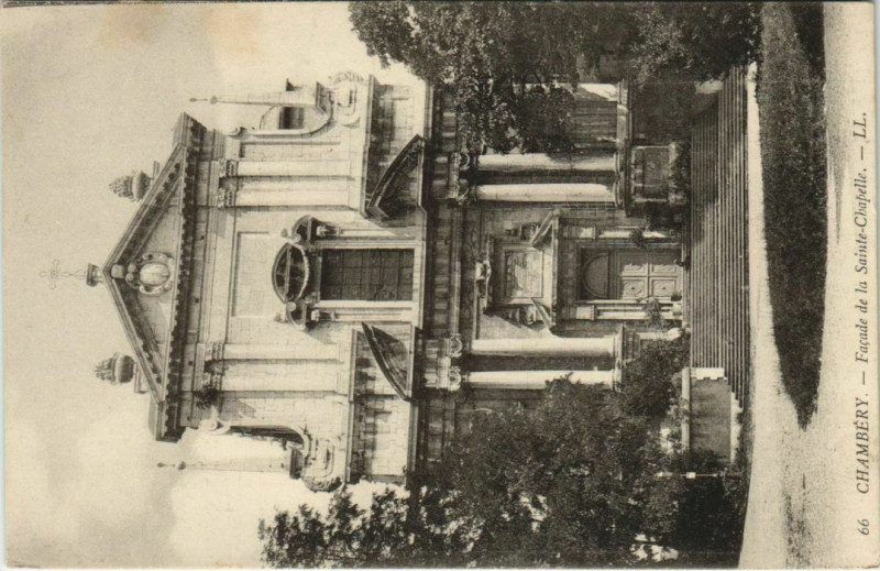 Carte postale ancienne Chambery Facade de la Sainte-Chapelle