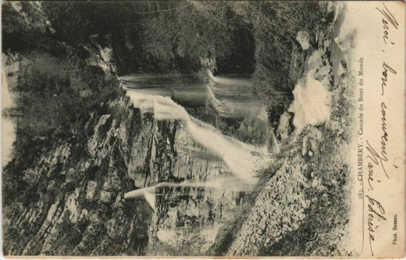 Carte postale ancienne Chambery Cascade du Bout du Monde