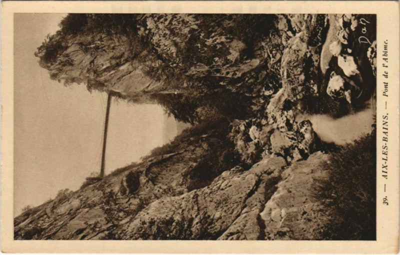 Carte postale ancienne Aix-les-Bains Pont de l'Abime à Aix-les-Bains