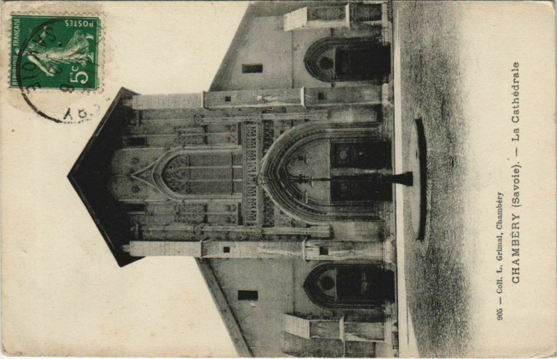 Carte postale ancienne Chambery La Cathedrale