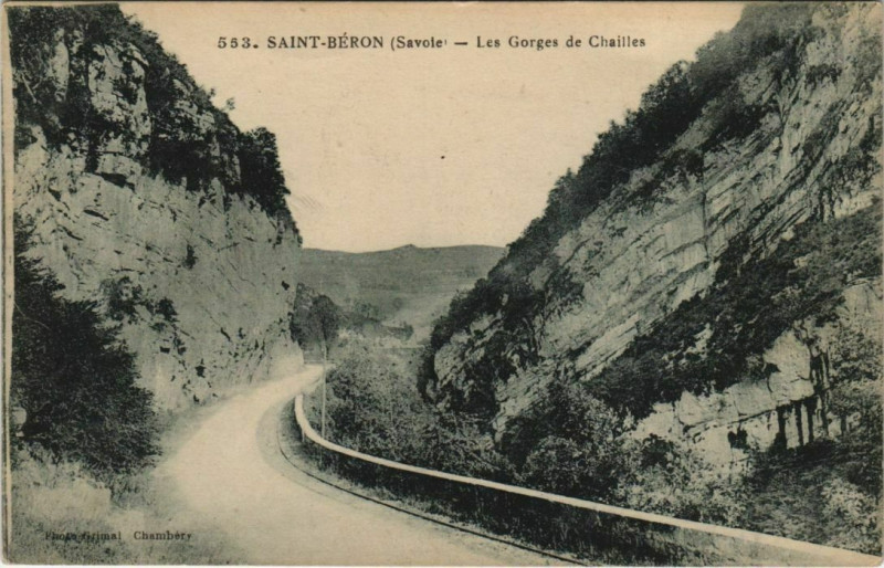 Carte postale ancienne Saint-Beron Les Gorges de Chailles