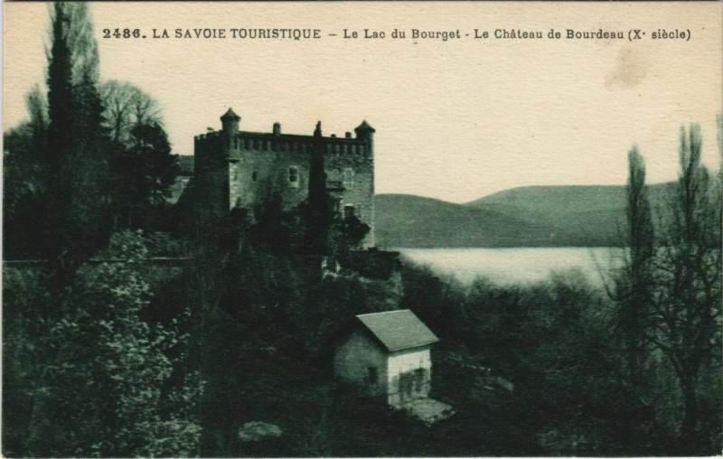 Carte postale ancienne Le Lac du Bourget - Le Chateau de Bourdeau à Bourdeau