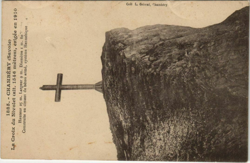 Carte postale ancienne Chambery La Croix du Nivolet