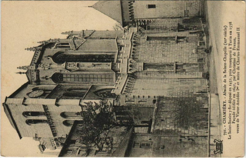 Carte postale ancienne Chambery Abside de la Sainte-Chapelle