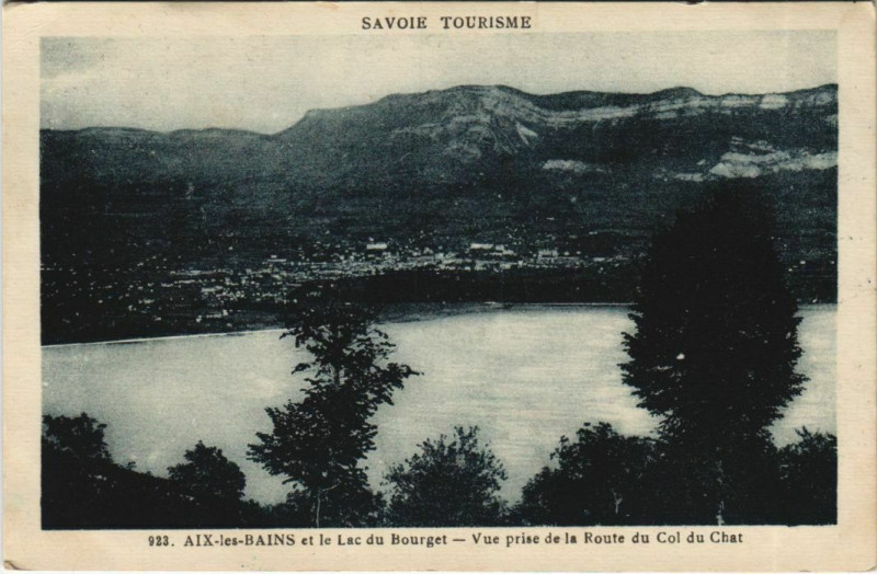 Carte postale ancienne Aix-les-Bains et le Lac du Bourget à Aix-les-Bains