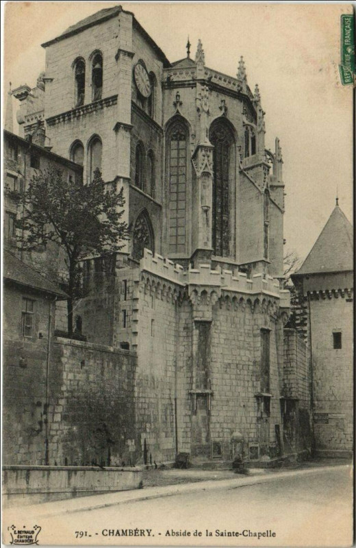 Carte postale ancienne Chambery Abside de la Sainte-Chapelle