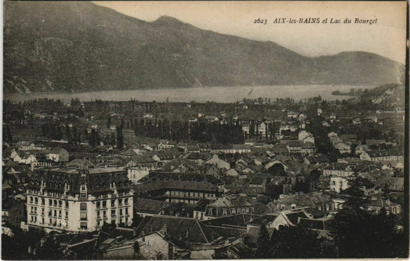 Carte postale ancienne Aix-les-Bains et Lac du Bourget à Aix-les-Bains