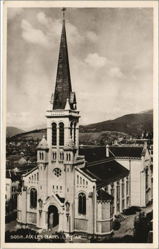 Carte postale ancienne Aix-les-Bains L'Eglise à Aix-les-Bains