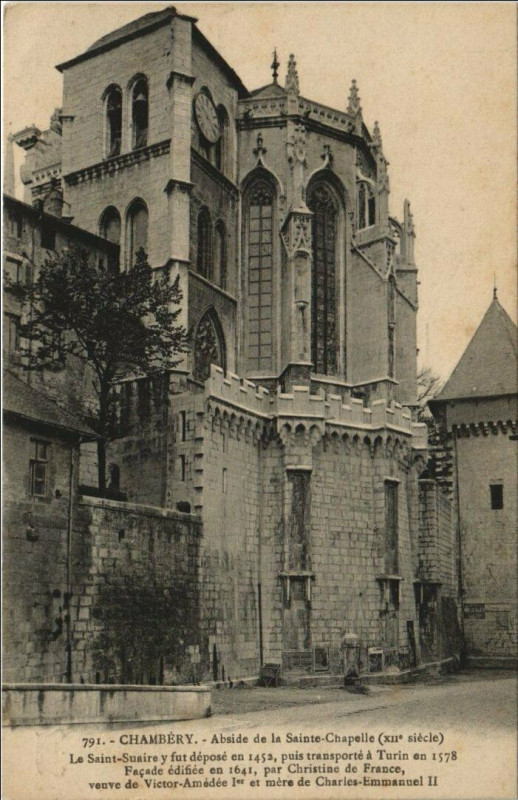 Carte postale ancienne Chambery Abside de la Sainte-Chapelle