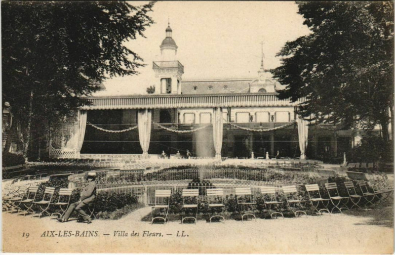 Carte postale ancienne Aix-les-Bains Villa des Fleurs à Aix-les-Bains