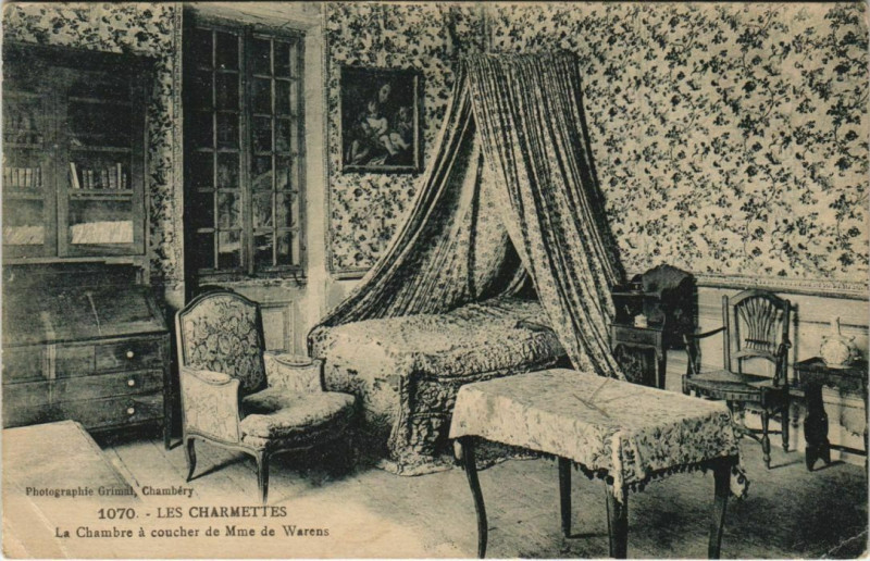 Carte postale ancienne Chambery Les Charmettes - La Chambre a Coucher de Mme de Warens à La Chambre