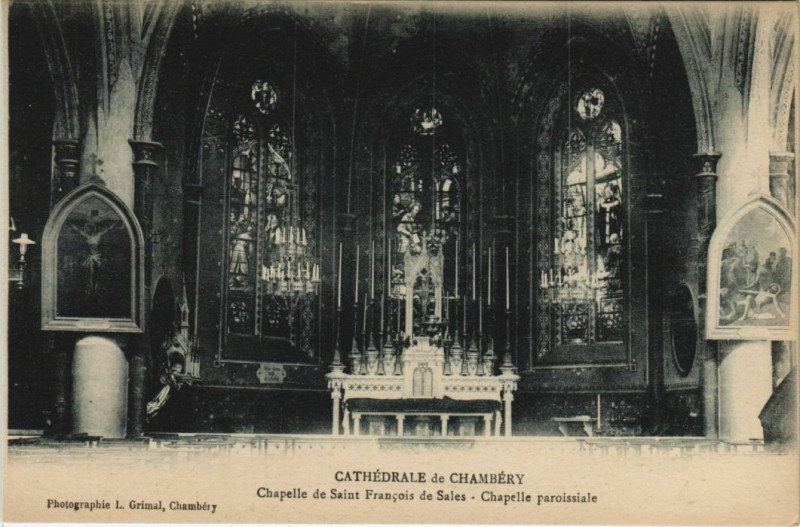 Carte postale ancienne Chambery Cathedrale de Chambery - Chapelle Saint-Francois de Sales à Saint-Franc