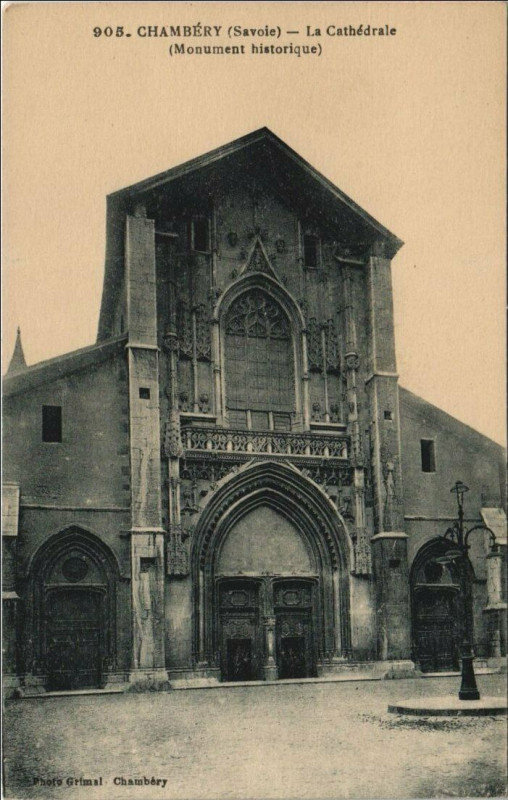 Carte postale ancienne Chambery La Cathedrale