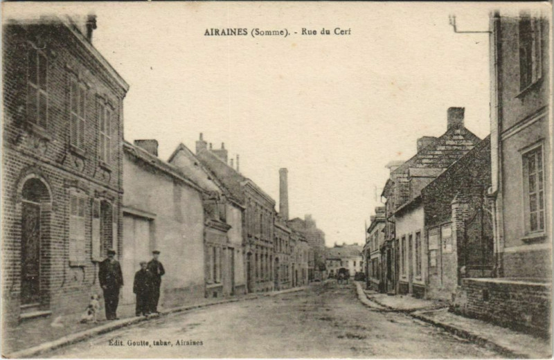 Carte postale ancienne Rue du Cerf à Airaines