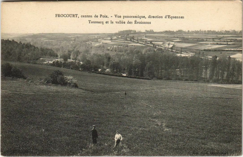 Carte postale ancienne Frocourt vue pano
