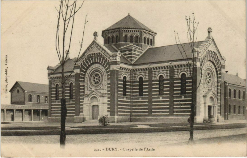 Carte postale ancienne Dury Chapelle d'Asile à Dury