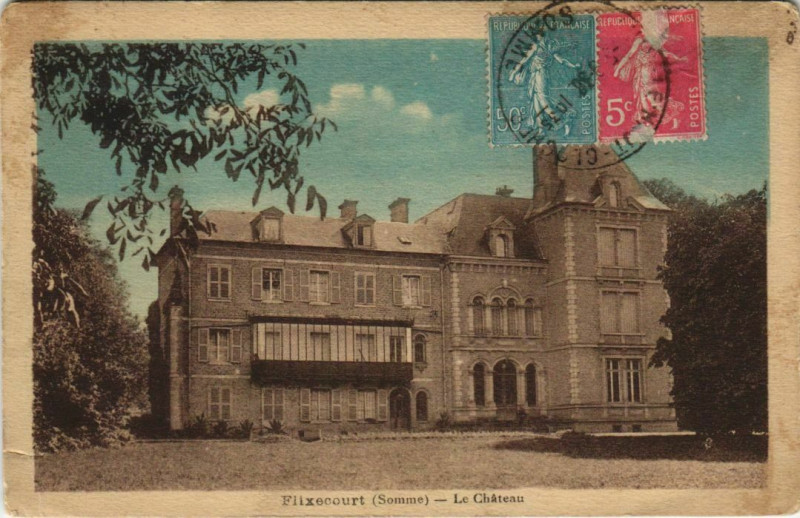 Carte postale ancienne Flixecourt Le Chateau à Flixecourt