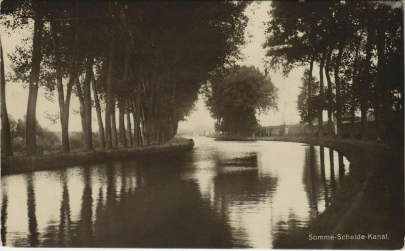 Carte postale ancienne Somme Schelde Kanal