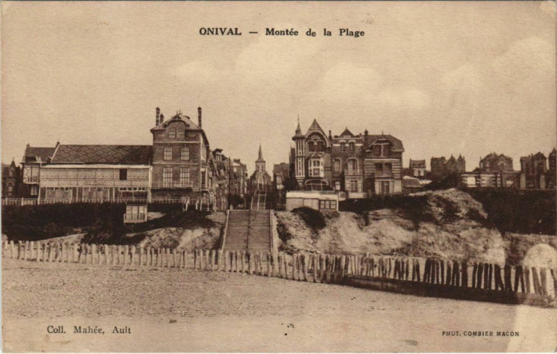 Carte postale ancienne Onival montée de la Plage