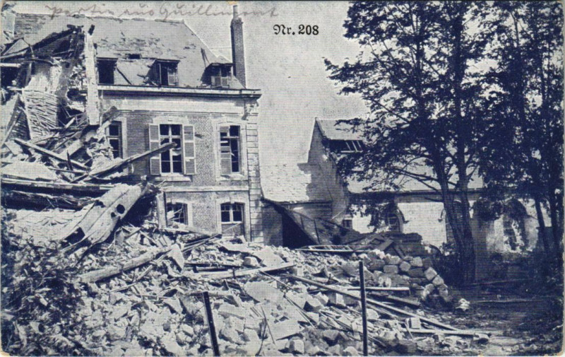 Carte postale ancienne Longueval ruines à Long