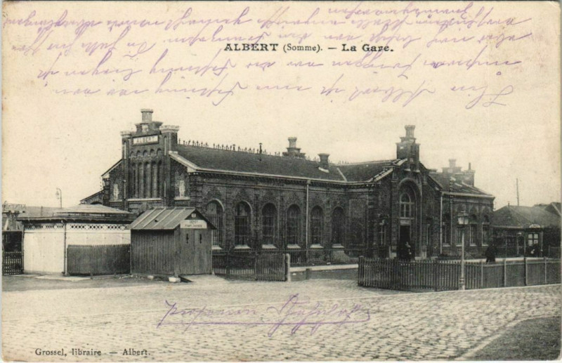 Carte postale ancienne Albert La Gare à Albert
