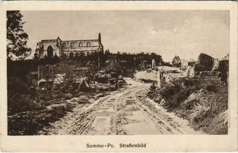 Carte postale ancienne Guerre Somme-Py Strassebild à Y