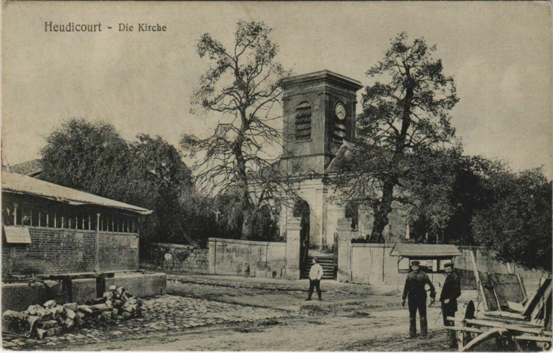 Carte postale ancienne Heudicourt Kirche Eglise à Heudicourt