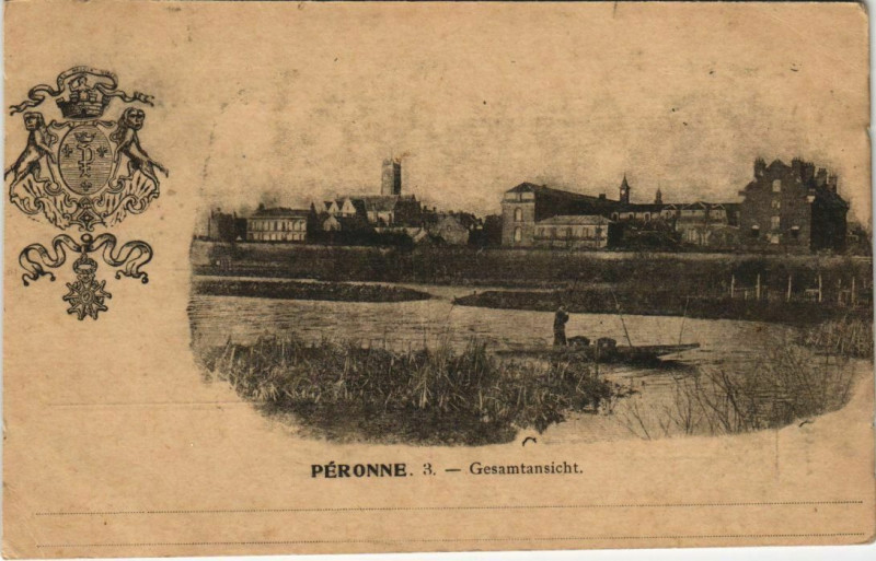 Carte postale ancienne Peronne vue générale