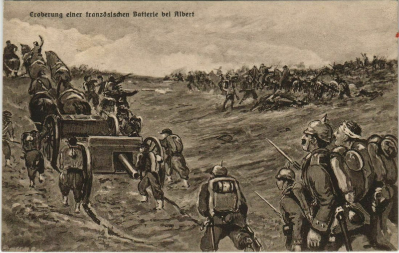 Carte postale ancienne Guerre Albert à Albert