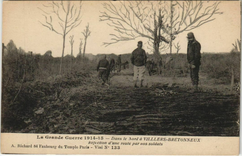 Carte postale ancienne Guerre Villers-Bretonneux à Villers-Bretonneux