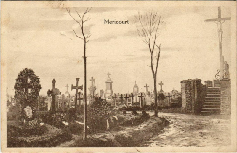 Carte postale ancienne Mericourt Cimetiere