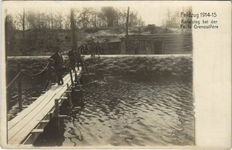 Carte postale ancienne Carte photo Ferme Grenouillere Kanalsteg