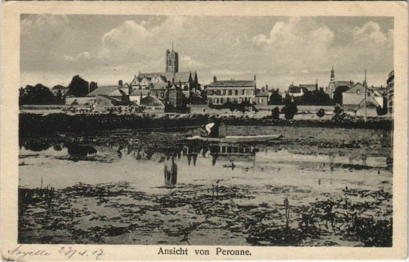 Carte postale ancienne Peronne vue générale