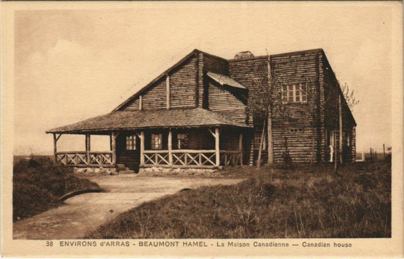 Carte postale ancienne Beaumont Hamel Maison Canadienne à Aumont