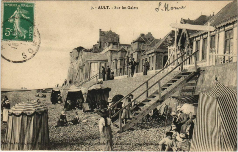 Carte postale ancienne Ault Sur les Galets à Ault