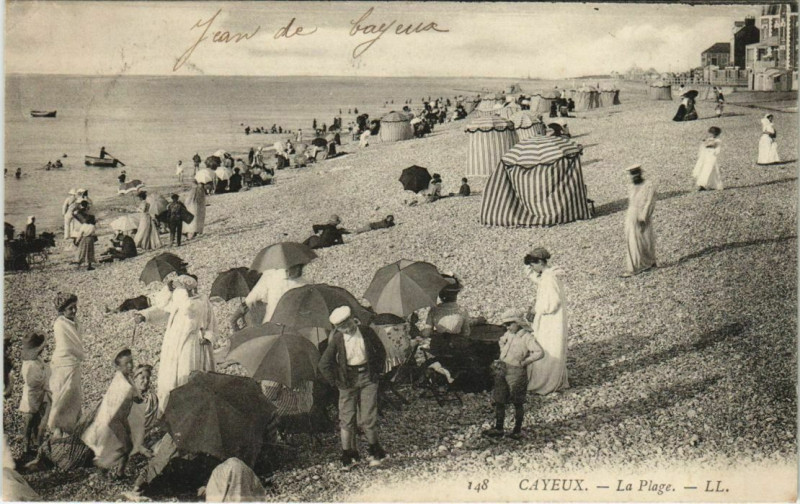 Carte postale ancienne Cayeux-Sur-Mer la plage à Cayeux-sur-Mer