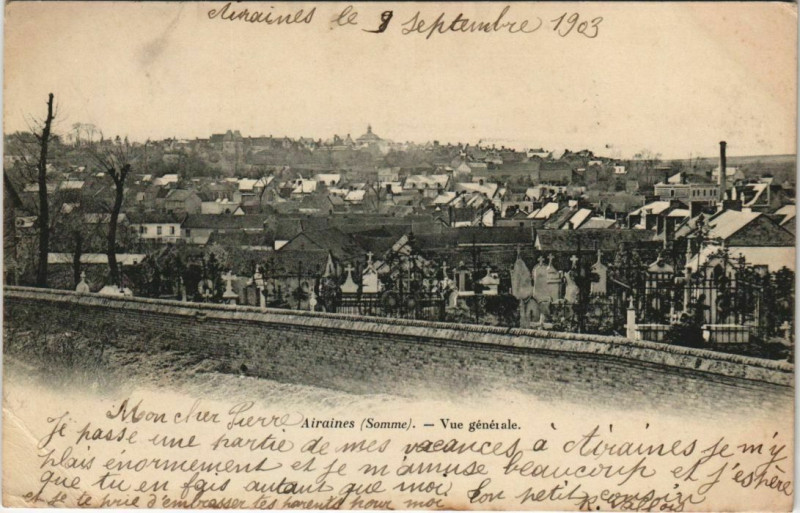 Carte postale ancienne Vue générale à Airaines
