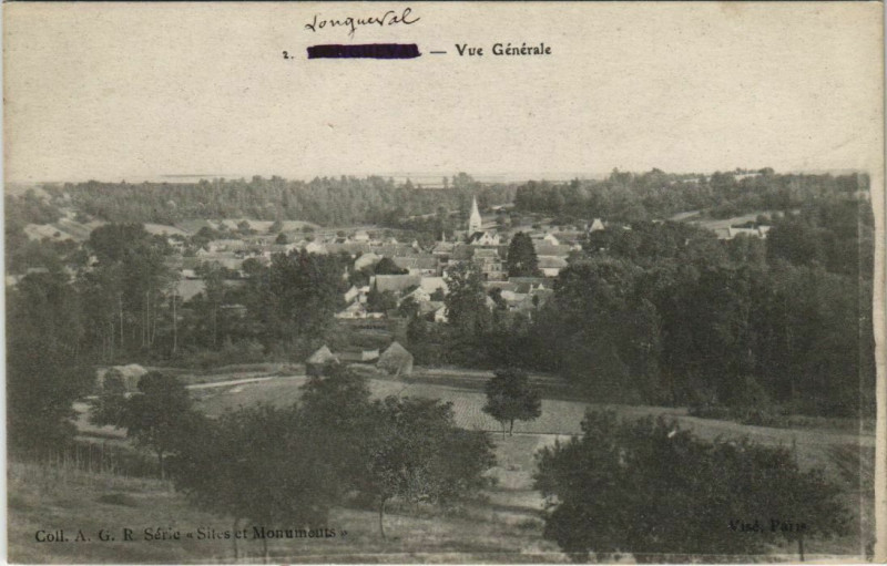 Carte postale ancienne Longueval vue générale à Long