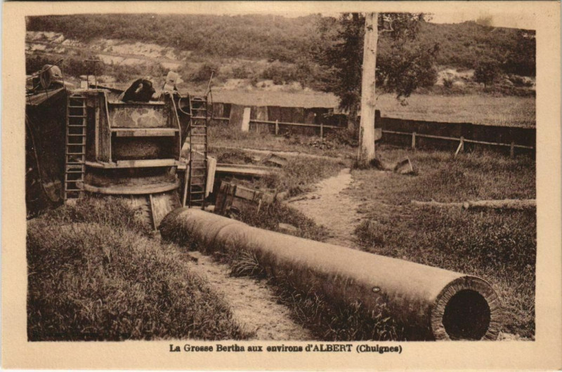 Carte postale ancienne Albert Grosse bertha à Albert