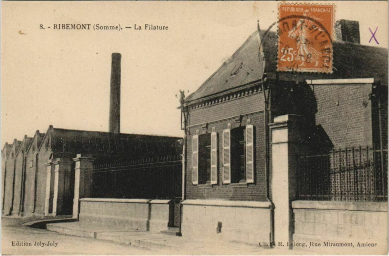 Carte postale ancienne Ribemont La Filature