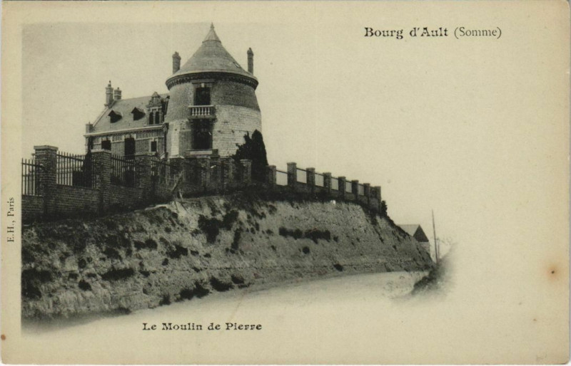 Carte postale ancienne Bourg D'Ault Le Moulin de Pierre à Ault