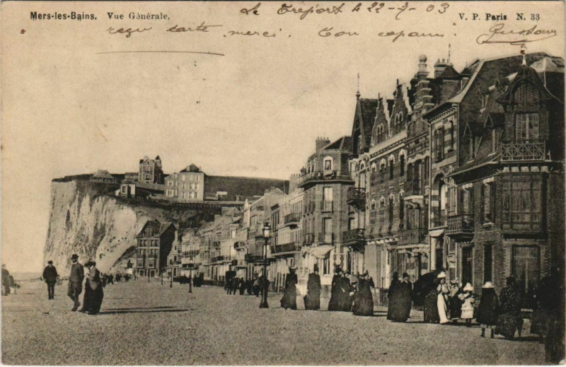 Carte postale ancienne Mers-Les-Bains vue générale à Mers-les-Bains